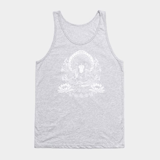 Zen Sapience - White Halftone Tank Top by GAz